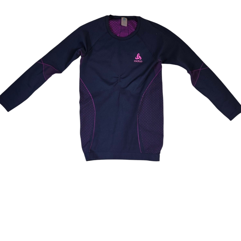 Odlo Navy and Purple Long Sleeve Top Sz L